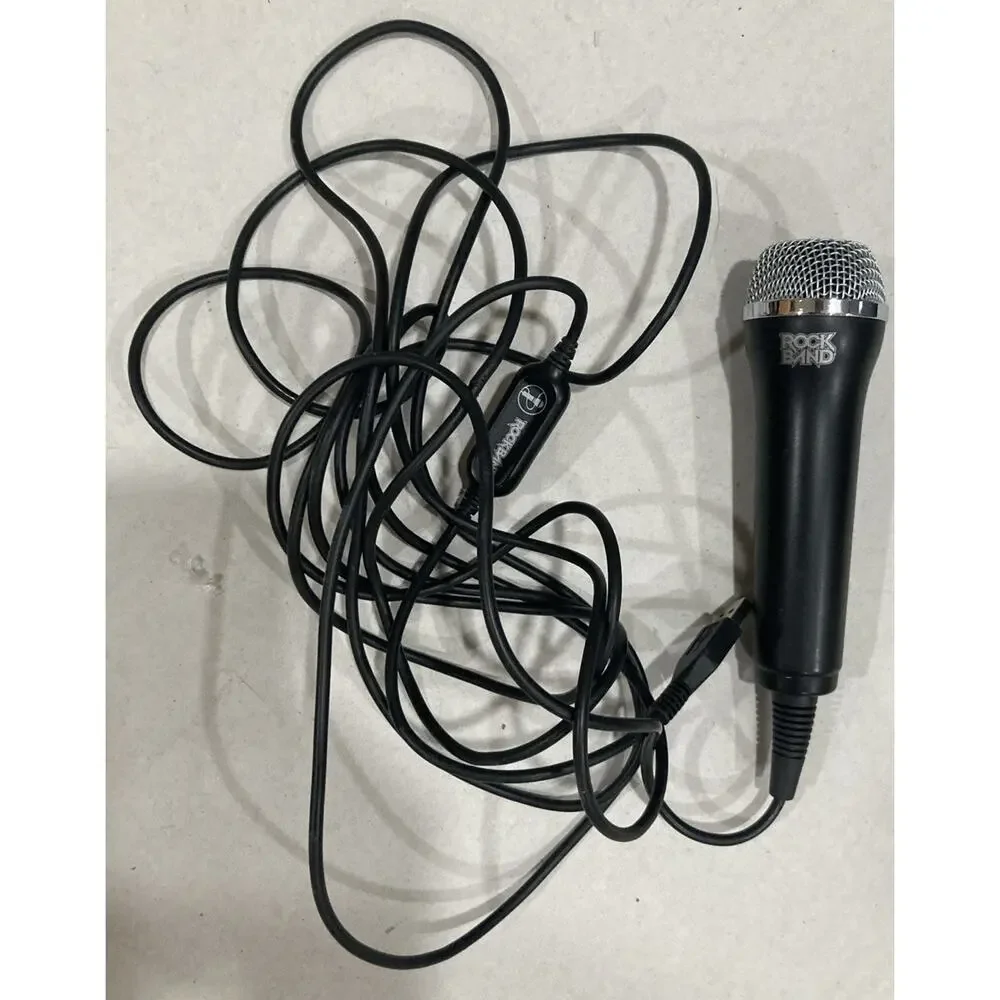 Rock Band USB Wired Microphone Logitech 891-000040 PS3 Xbox 360 Wii PC Tested